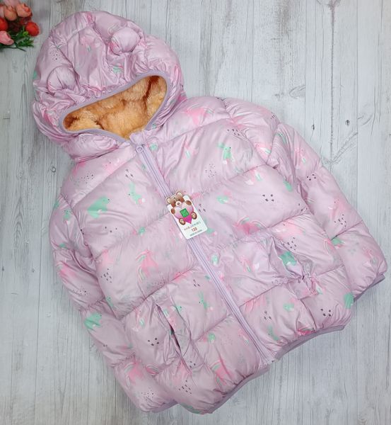 Куртка для дівчинки HAOJIEKIDS утеплена 8391 фото