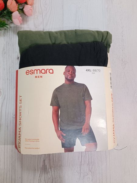 Мужская пижама батал Esmara men футболка и шорты Д0345 фото