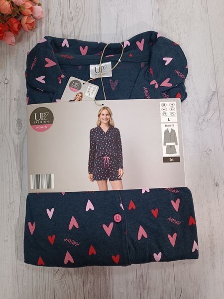 Жіноча піжама up2fashion сорочка і шорти Д0279 фото