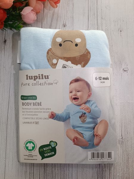 Боді для хлопчика Lupilu бавовна з довгим рукавом 1596 фото