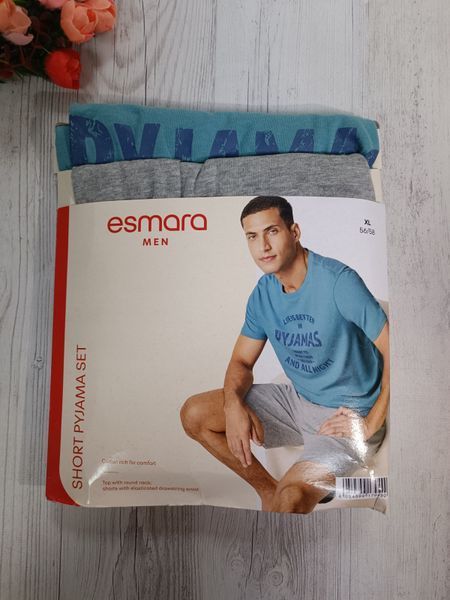 Чоловіча піжама Esmara men футболка і шорти Д0313 фото