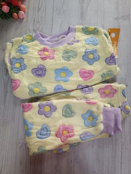 Піжама для дівчинки Happy tu плюшева 8636 фото