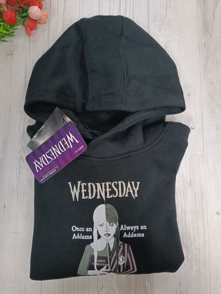 Кофта для дівчинки Pepperts WEDNESDAY худі на флісі 0794 фото