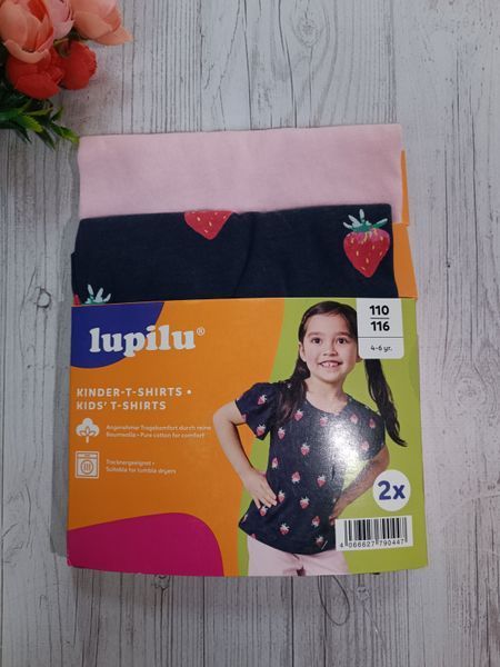 Футболки для дівчинки Lupilu набір 2 шт 1632 фото